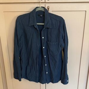 Quince Women’s Navy Gauze shirt (M)